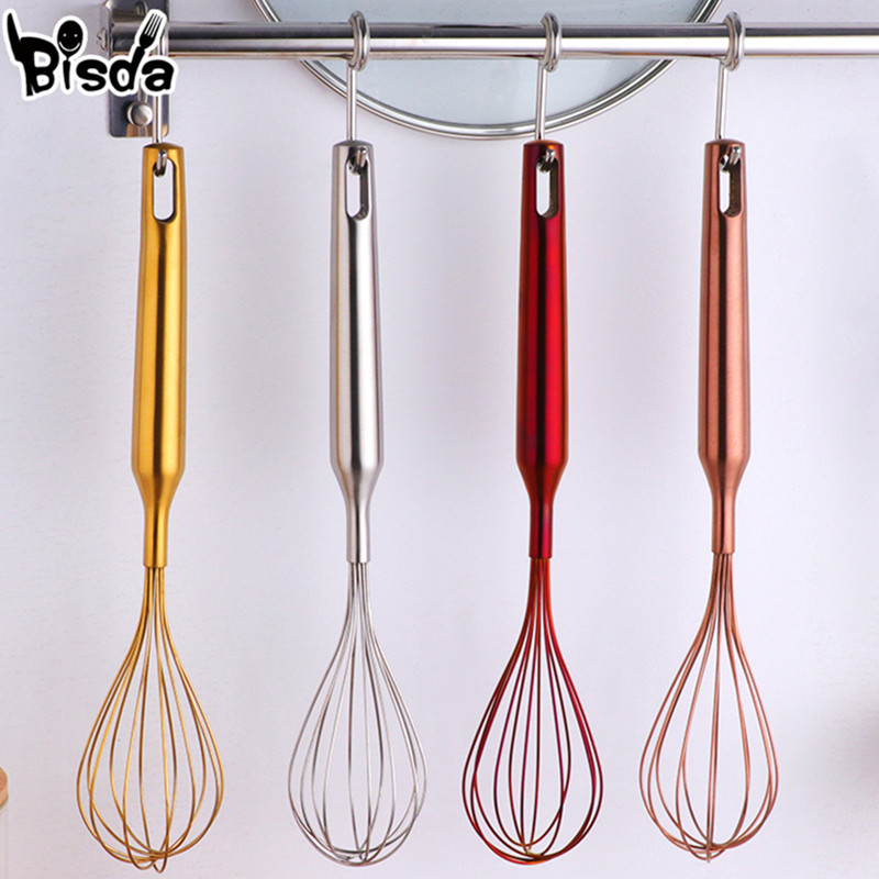 Kitchen Gadgets And Appliances - Eierührer aus Edelstahl, goldener Mehl, Rührbesen,