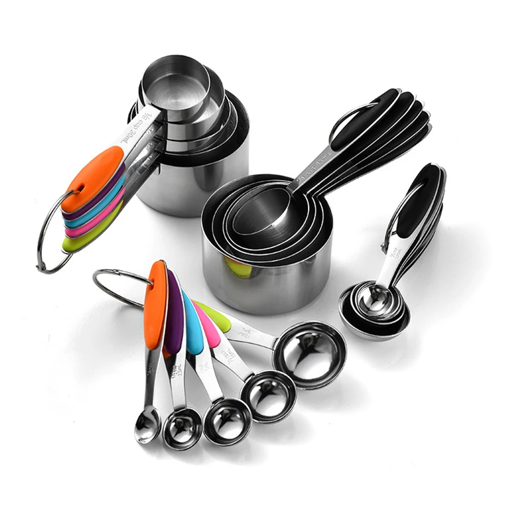 Kitchen Gadgets Pakistan - 5/10Pcs Edelstahl Messbecher Und Löffel Set