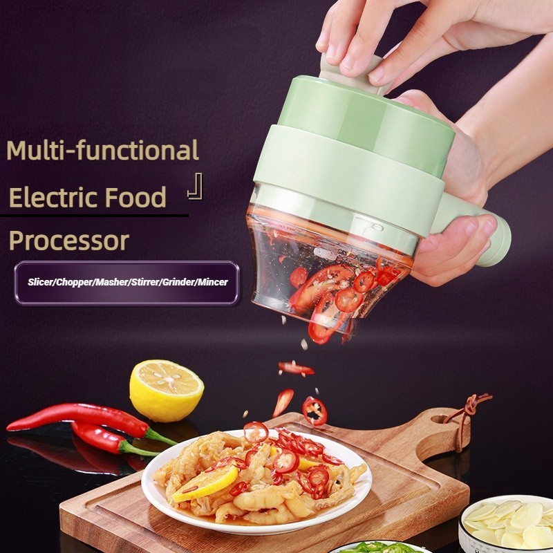 Kitchen Gadgets Pakistan - Drahtlose elektrische Küchenmaschine Gemüseschneider Obstschneider Knoblauchstampfer