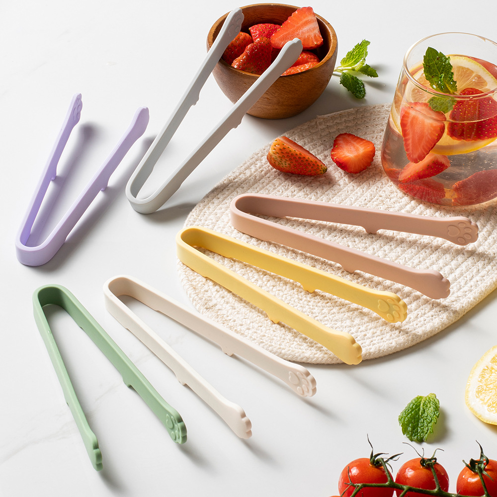 Kitchen Gadgets Pakistan - Niedliche Katzenpfoten-Silikon-Lebensmittelzange, mehrfarbig, lebensmittelechte Küchenhelfer für