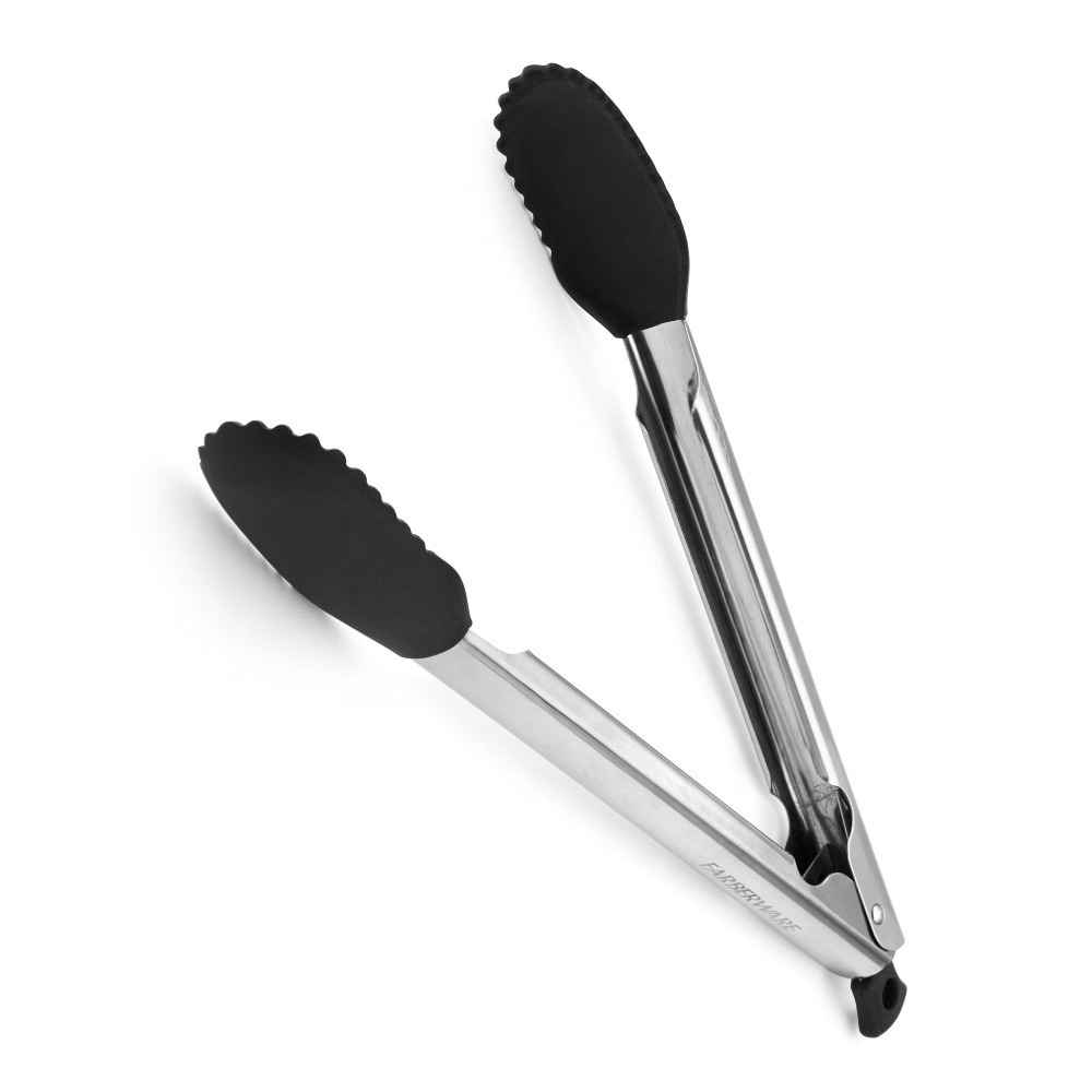 Kitchen Gadgets For Cooking - Silikonspitzen-Greifzange 11 Zoll Schwarz Edelstahl Küchen-Kochzange