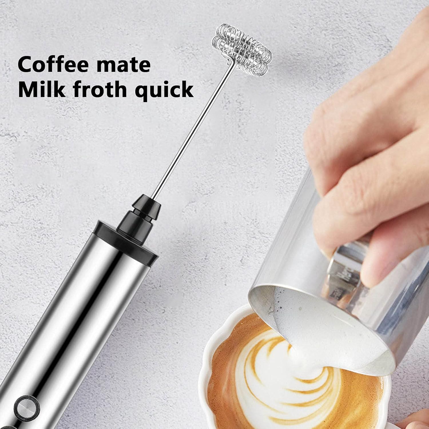 Kitchen Handy Gadgets - Magpie 3-in-1 Handmixer Elektrischer Milchaufschäumer Getränkemixer