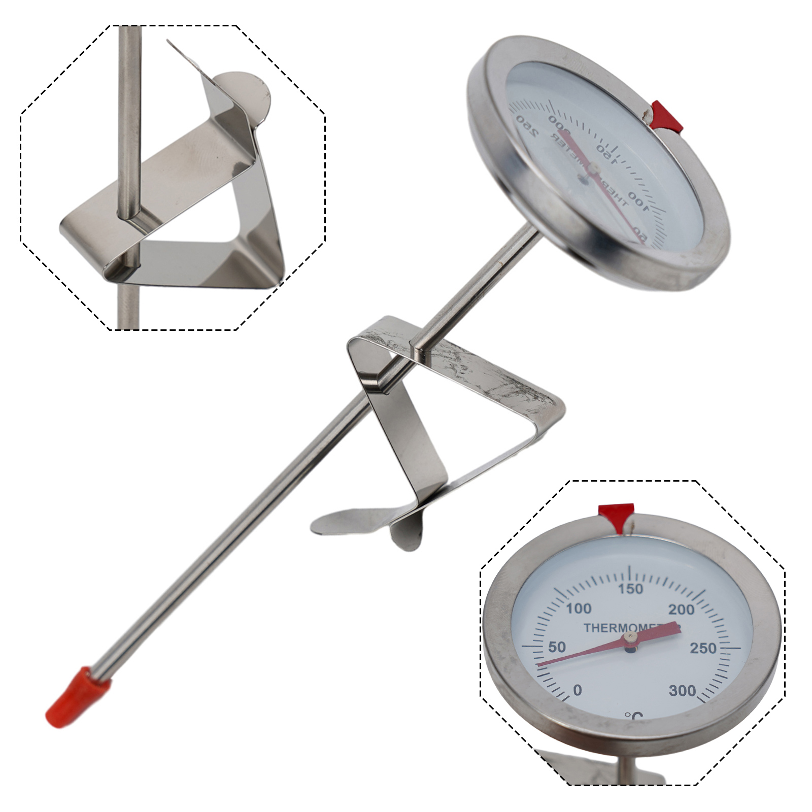 Kitchen Gadgets Pakistan - Edelstahl-Sondenthermometer, Küchenutensilien, Kochtemperaturmessgerät, 0–300 ℃ Milch,