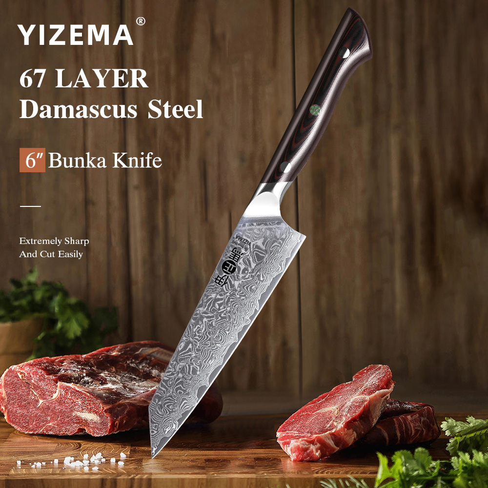 Kitchen Gadgets Japanese - YIZEMA 6 Zoll Bunka-Messer Hochwertiges Japanisches