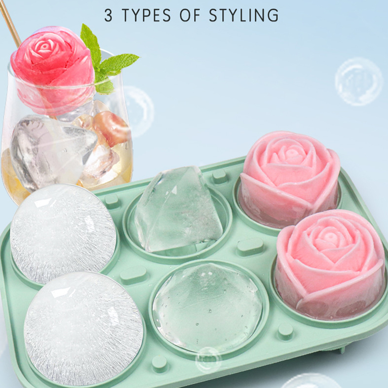 3D Rose Diamant Runde Eiswürfe – Kitchen Gadgets Baking Bewertung und Preis