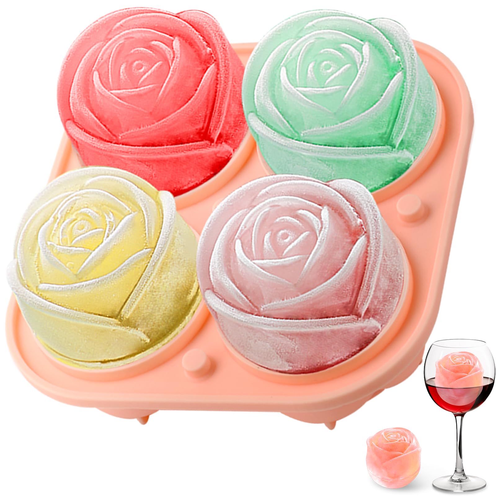 3D Rosen-Silikon-Eisformen 4-L – Kitchen Gadgets Baking Bewertung und Preis